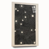 Abstract Electric Wall Art - Monochrome Dotted Pattern in Black and White