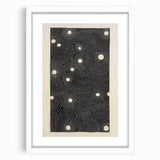 Abstract Electric Wall Art - Monochrome Dotted Pattern in Black and White