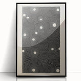 Abstract Electric Wall Art - Monochrome Dotted Pattern in Black and White