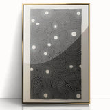 Abstract Electric Wall Art - Monochrome Dotted Pattern in Black and White