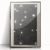 Abstract Electric Wall Art - Monochrome Dotted Pattern in Black and White