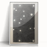 Abstract Electric Wall Art - Monochrome Dotted Pattern in Black and White