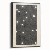 Abstract Electric Wall Art - Monochrome Dotted Pattern in Black and White