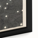 Abstract Electric Wall Art - Monochrome Dotted Pattern in Black and White
