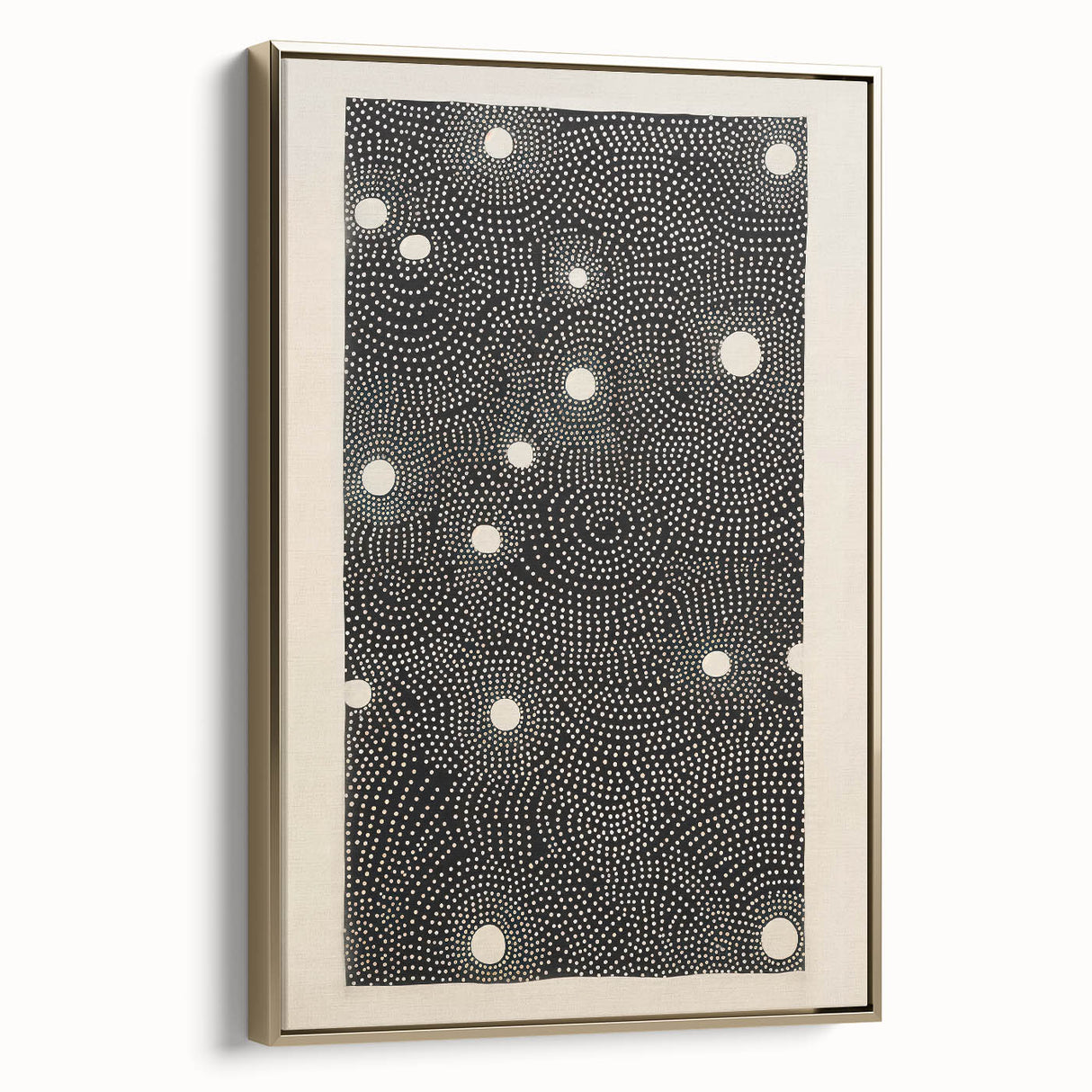 Abstract Electric Wall Art - Monochrome Dotted Pattern in Black and White