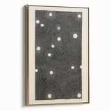 Abstract Electric Wall Art - Monochrome Dotted Pattern in Black and White