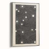 Abstract Electric Wall Art - Monochrome Dotted Pattern in Black and White