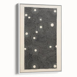 Abstract Electric Wall Art - Monochrome Dotted Pattern in Black and White