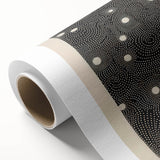 Abstract Electric Wall Art - Monochrome Dotted Pattern in Black and White