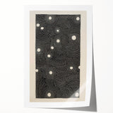 Abstract Electric Wall Art - Monochrome Dotted Pattern in Black and White