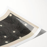 Abstract Electric Wall Art - Monochrome Dotted Pattern in Black and White