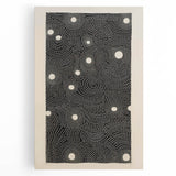 Abstract Electric Wall Art - Monochrome Dotted Pattern in Black and White