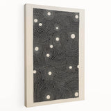Abstract Electric Wall Art - Monochrome Dotted Pattern in Black and White