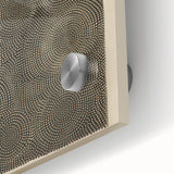 Electric Art Canvas - Intricate Monochrome Circular Dot Pattern Design