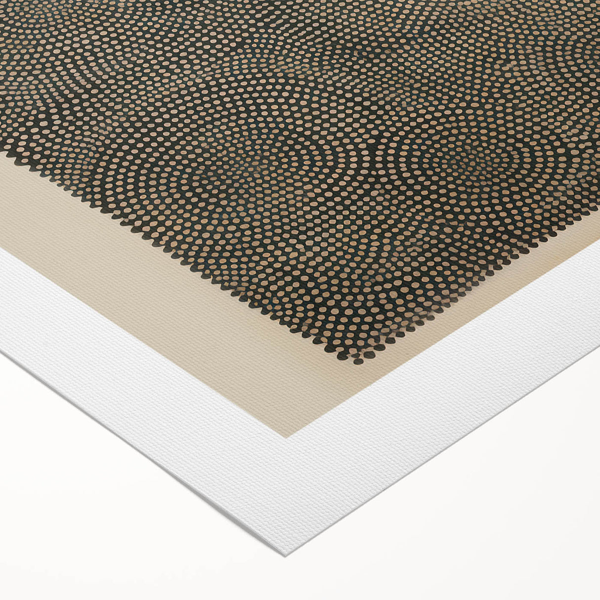 Electric Art Canvas - Intricate Monochrome Circular Dot Pattern Design