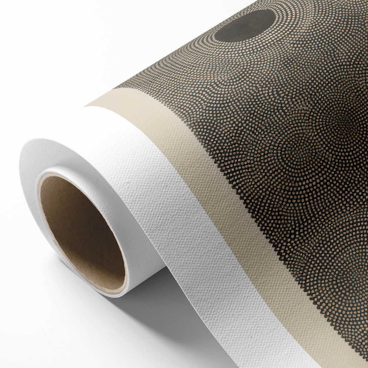 Electric Art Canvas - Intricate Monochrome Circular Dot Pattern Design
