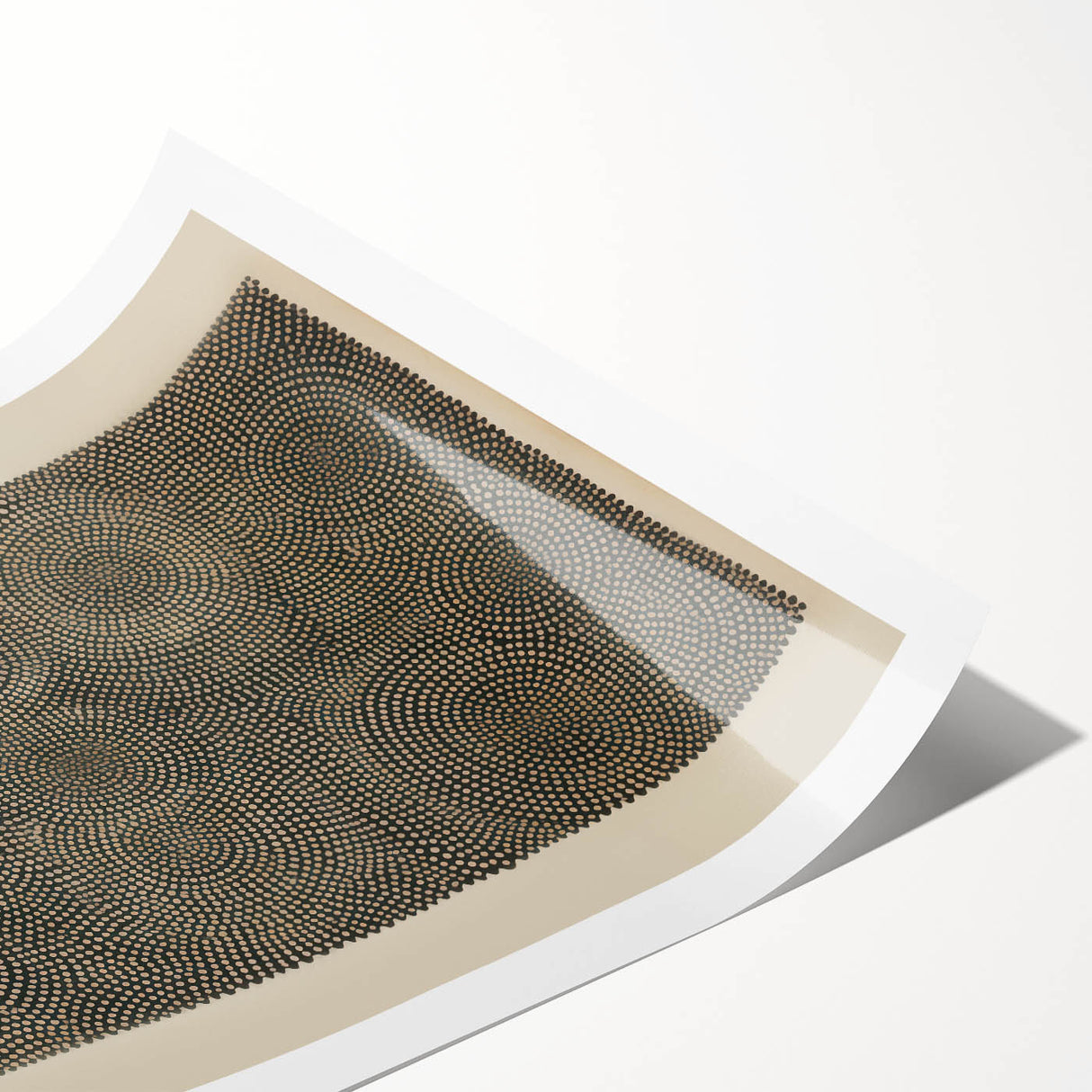 Electric Art Canvas - Intricate Monochrome Circular Dot Pattern Design
