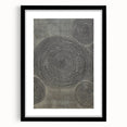 Abstract Electric Wall Art - Concentric Circular Dotted Pattern in Beige
