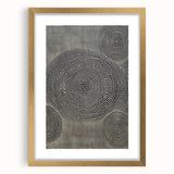 Abstract Electric Wall Art - Concentric Circular Dotted Pattern in Beige