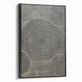 Abstract Electric Wall Art - Concentric Circular Dotted Pattern in Beige