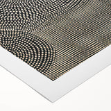 Abstract Electric Wall Art - Concentric Circular Dotted Pattern in Beige