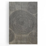 Abstract Electric Wall Art - Concentric Circular Dotted Pattern in Beige