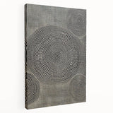 Abstract Electric Wall Art - Concentric Circular Dotted Pattern in Beige