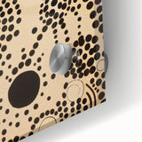 Abstract Electric Art Canvas - Bold Black Circles on Beige Pattern Design