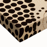 Abstract Electric Art Canvas - Bold Black Circles on Beige Pattern Design