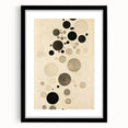 Electric Art Canvas - Minimalist Black and Beige Floating Circle Design
