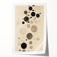 Electric Art Canvas - Minimalist Black and Beige Floating Circle Design