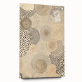 Electric Art Canvas - Abstract Black Spiral Dots on Beige Background