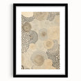 Electric Art Canvas - Abstract Black Spiral Dots on Beige Background