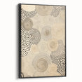 Electric Art Canvas - Abstract Black Spiral Dots on Beige Background
