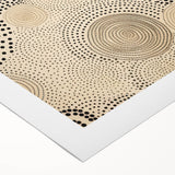 Electric Art Canvas - Abstract Black Spiral Dots on Beige Background