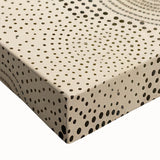 Electric Art Canvas - Abstract Black Spiral Dots on Beige Background