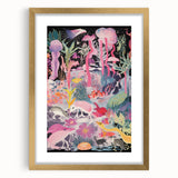 Electric Art Canvas - Vibrant Fantasy Jungle with Colorful Creatures