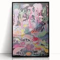 Electric Art Canvas - Vibrant Fantasy Jungle with Colorful Creatures