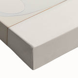 Abstract Electric Art Canvas - Blue and Beige Organic Fluid Patterns