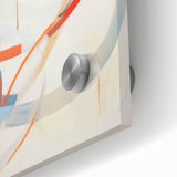 Electric Art Canvas - Dynamic Abstract Circles in Blue and Orange