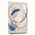 Electric Art Canvas - Dynamic Abstract Circles in Blue and Orange