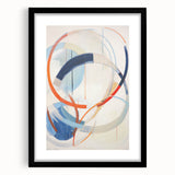 Electric Art Canvas - Dynamic Abstract Circles in Blue and Orange