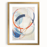 Electric Art Canvas - Dynamic Abstract Circles in Blue and Orange