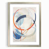 Electric Art Canvas - Dynamic Abstract Circles in Blue and Orange