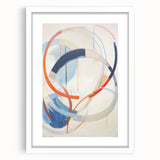 Electric Art Canvas - Dynamic Abstract Circles in Blue and Orange