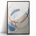Electric Art Canvas - Dynamic Abstract Circles in Blue and Orange