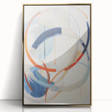 Electric Art Canvas - Dynamic Abstract Circles in Blue and Orange