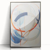 Electric Art Canvas - Dynamic Abstract Circles in Blue and Orange