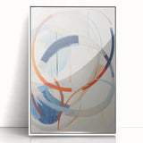 Electric Art Canvas - Dynamic Abstract Circles in Blue and Orange