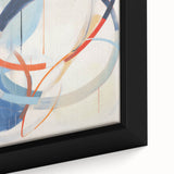 Electric Art Canvas - Dynamic Abstract Circles in Blue and Orange